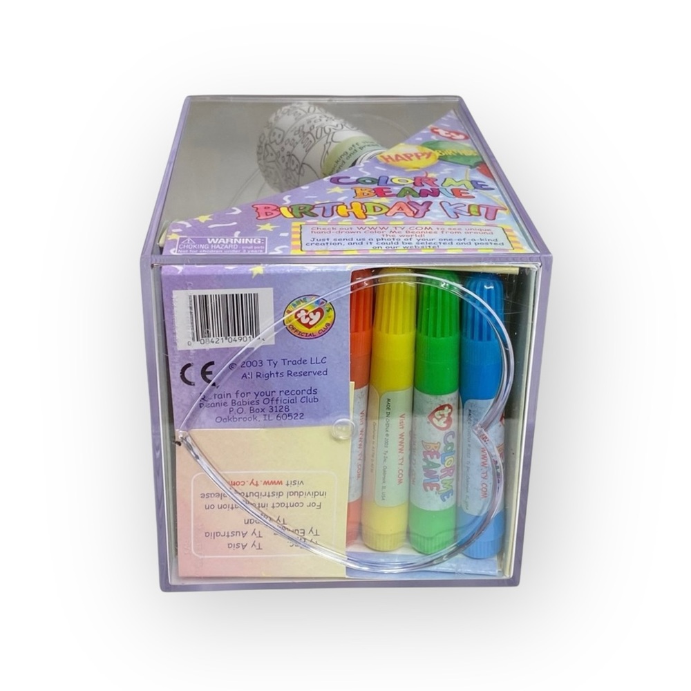 new Y2K Collectible: Beanie Babies Official Club 𖠌 Color Me Birthday Kit Dog 𖠌 - Picture 11 of 16